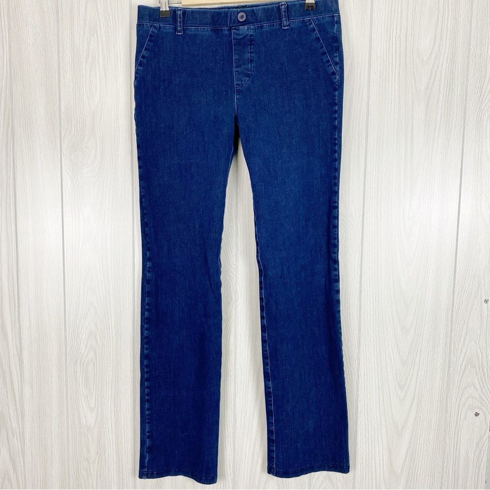 Betabrand | Indigo Straight Leg Yoga Jeans Size Large Long